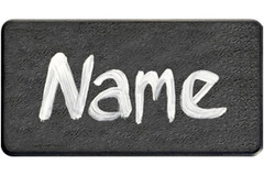 BLANK Chalkboard Name Badge (Magnet Fitting)